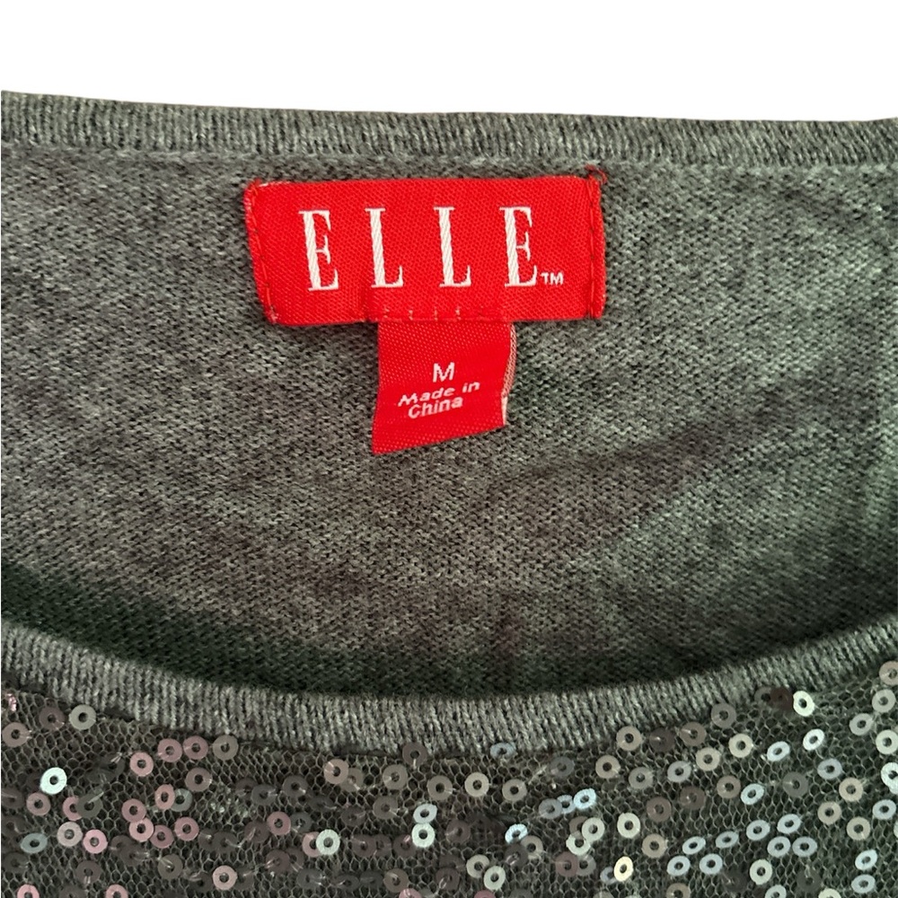Elle gray sequin sweater size Medium - Picture 3 of 3